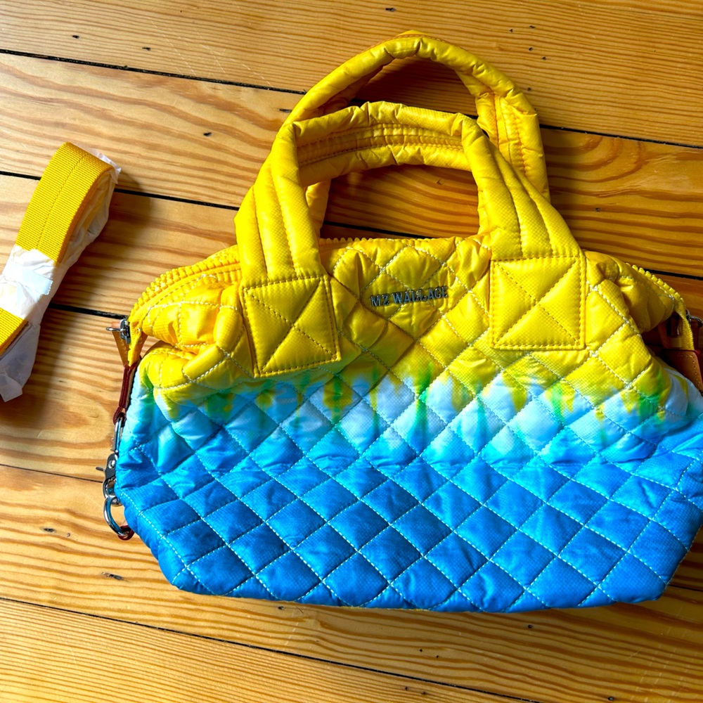 MZ Wallace Yellow and Blue Crossbody Bag